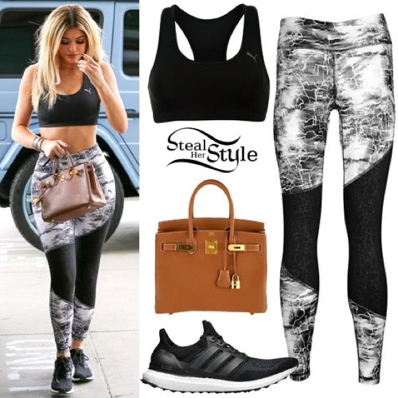 Puma Leggings Lightning Marble Size Small - Picture 3 of 6